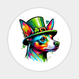 Rat Terrier Celebrates Saint Patrick's Day in Style Magnet